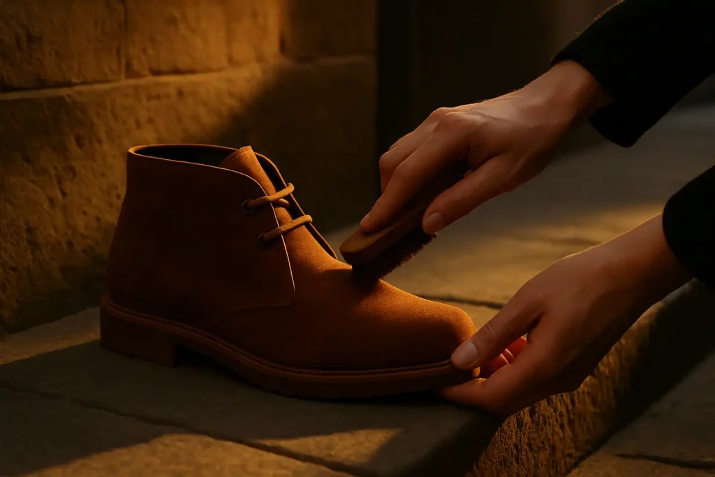 Comment entretenir des bottines en daim sans les abîmer ?