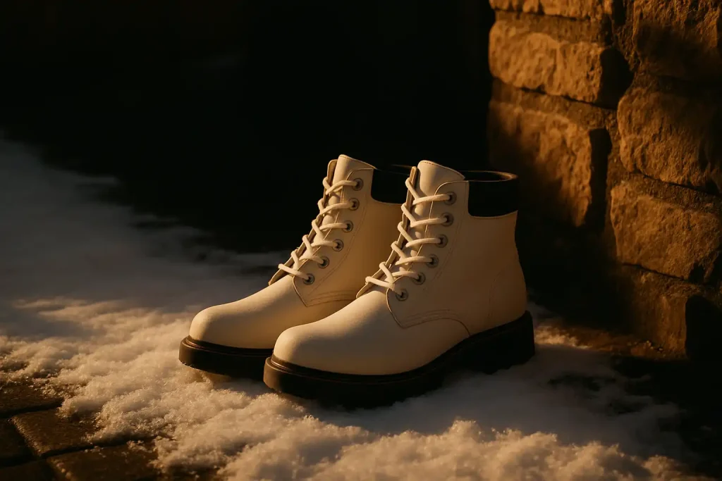 Comment porter des bottines blanches en hiver ?