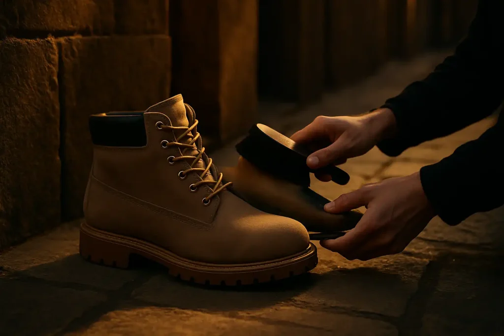 Comment entretenir ses boots beige au printemps ?