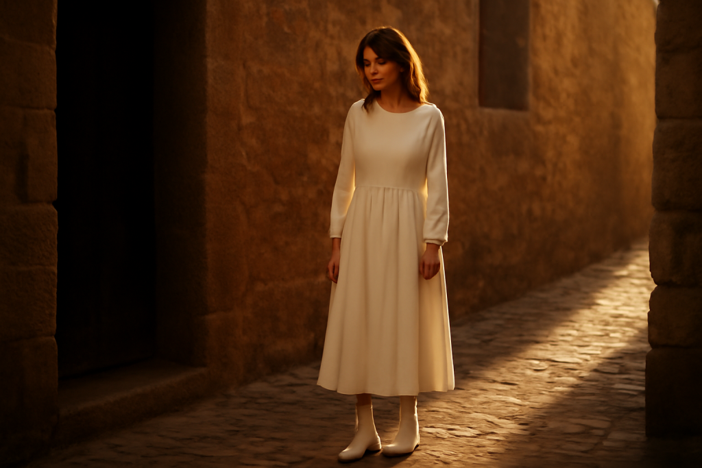 Comment styliser des bottines blanches avec une robe ?