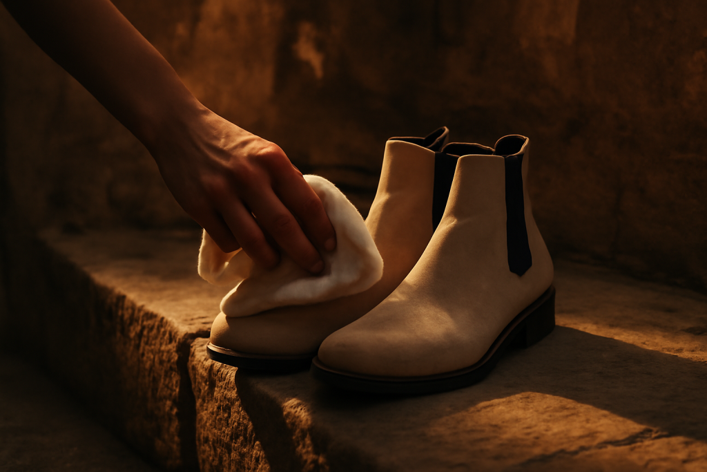 Comment nettoyer des bottines claires en été ?