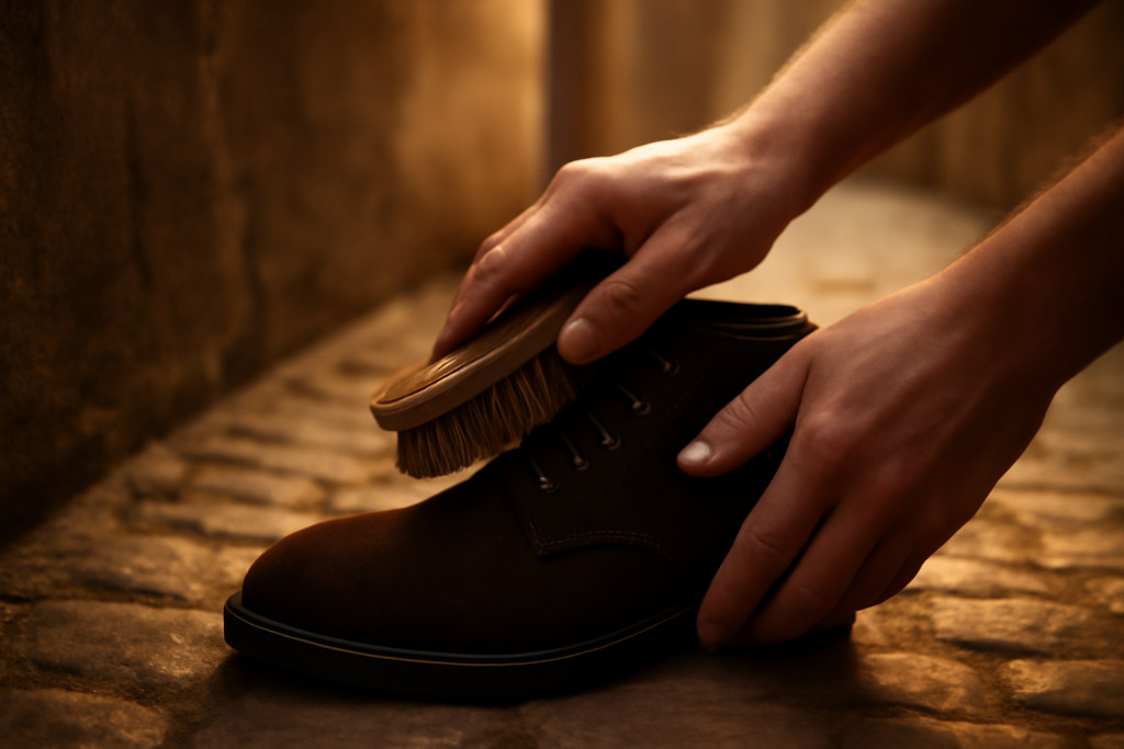 Comment entretenir ses boots suédés après la pluie ?