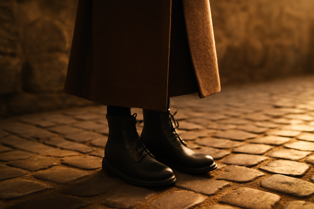 Comment associer des boots avec un manteau long ?