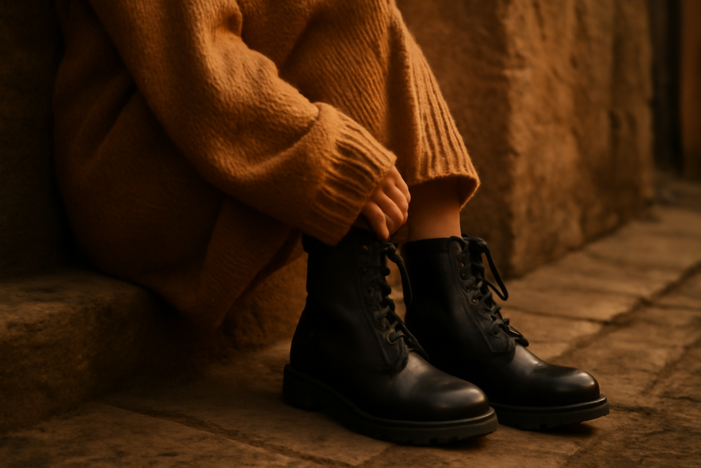 Comment équilibrer un pull oversize avec des boots ?