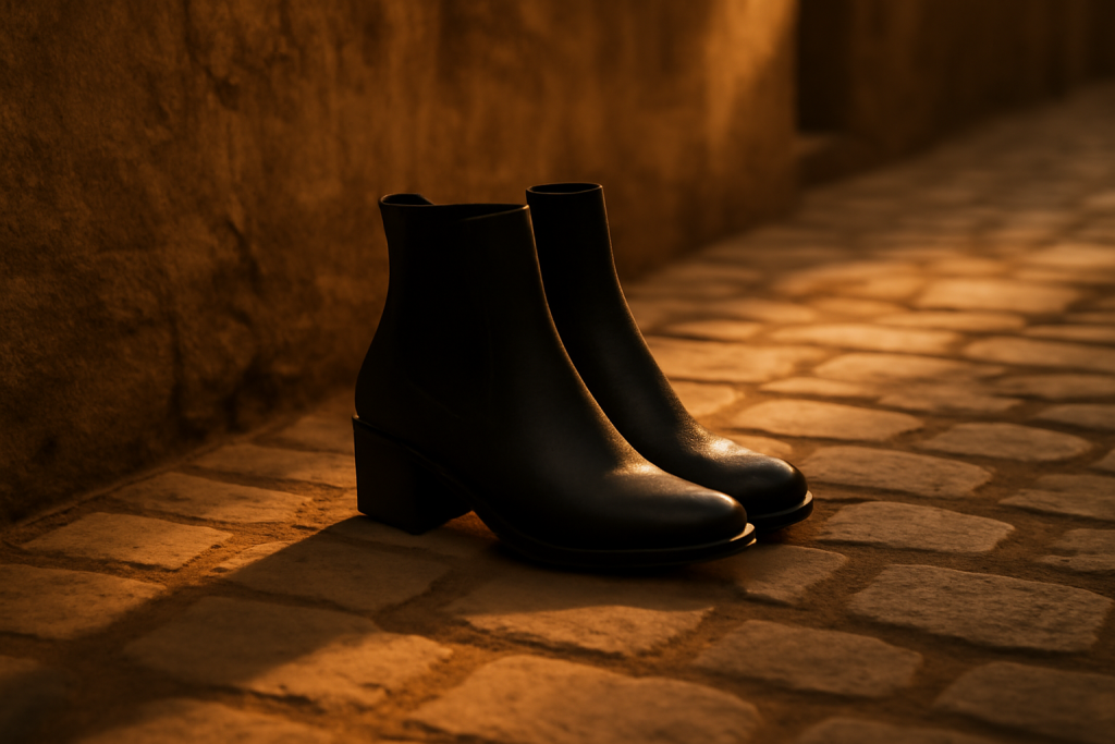 Comment styliser une tenue noire avec des boots ?