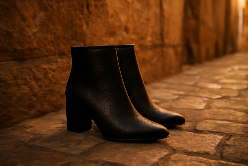 Les bottines grainées noires à talons sont-elles élégantes ?