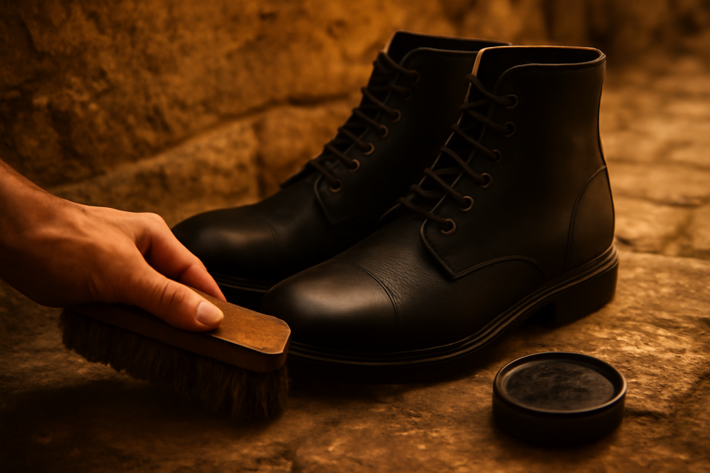 Comment nettoyer des boots en cuir noir sans traces ?