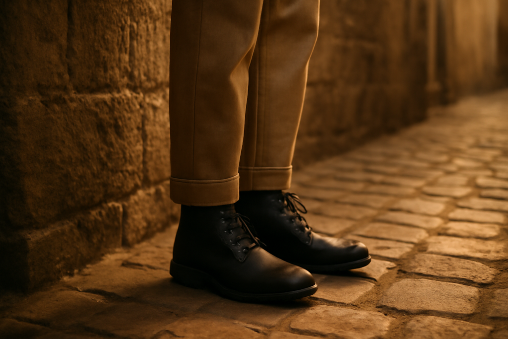 Quelles boots porter avec un pantalon beige clair ?