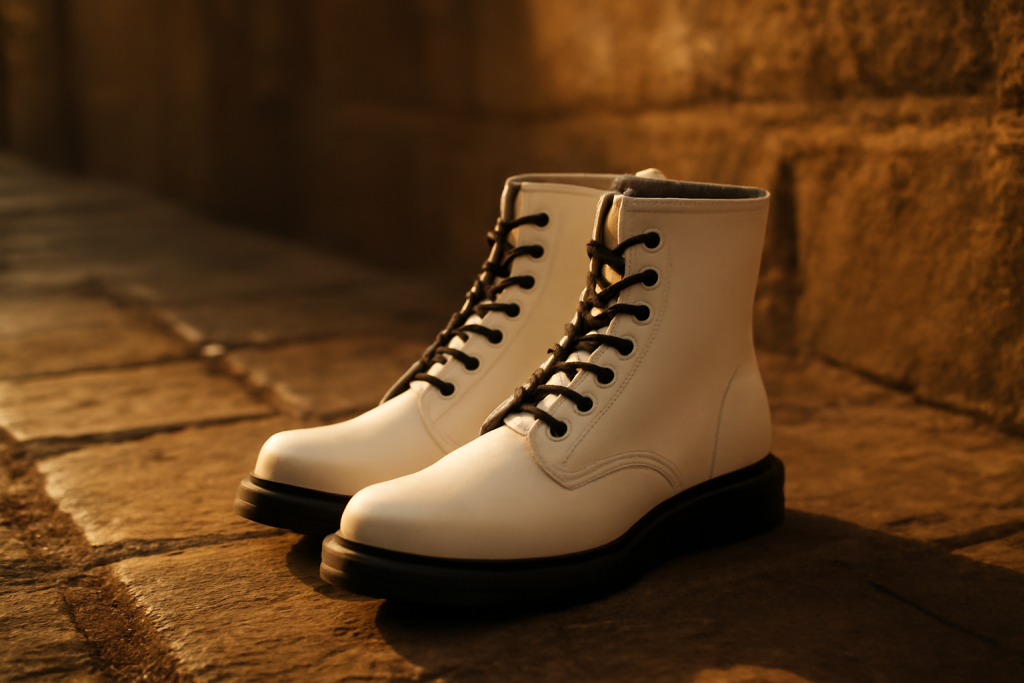 Quelles boots avec un pantalon blanc ajusté ?