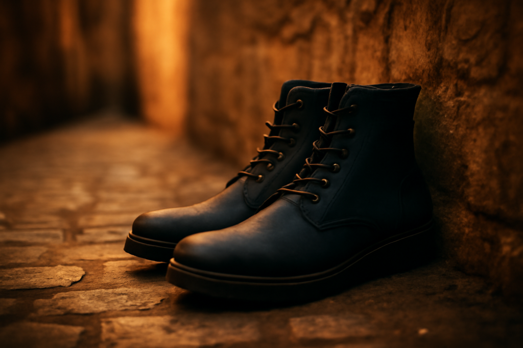 Quelles boots avec un pantalon bleu ajusté ?