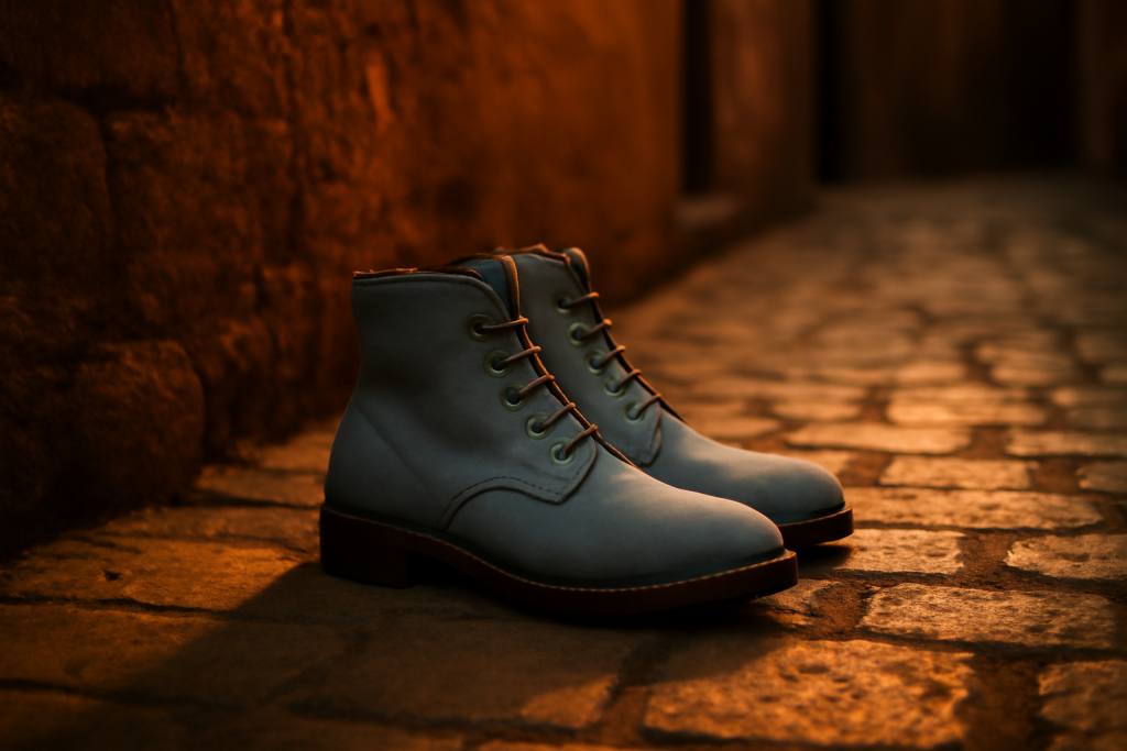 Quelles boots avec un pantalon bleu clair ajusté ?