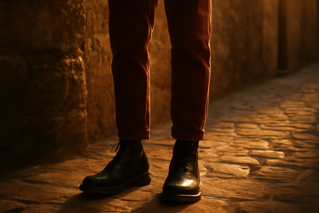 Quelles boots avec un pantalon bordeaux ?