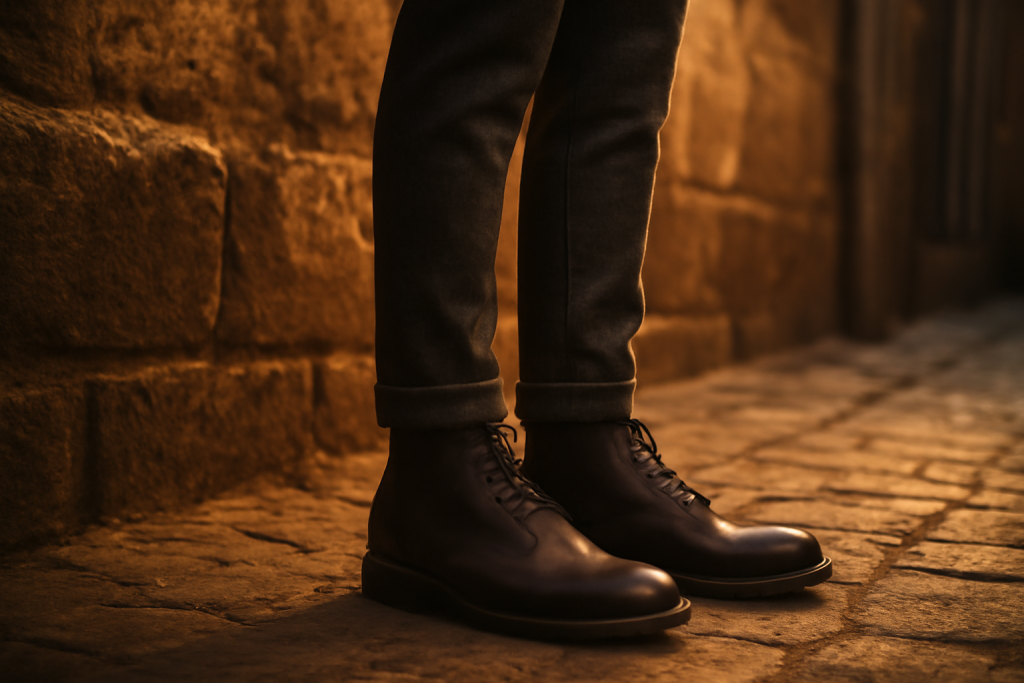 Quelles boots avec un pantalon gris ajusté ?