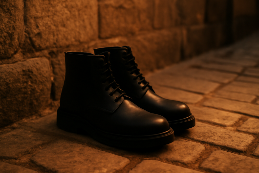 Quelles boots avec un pantalon noir large ajusté ?