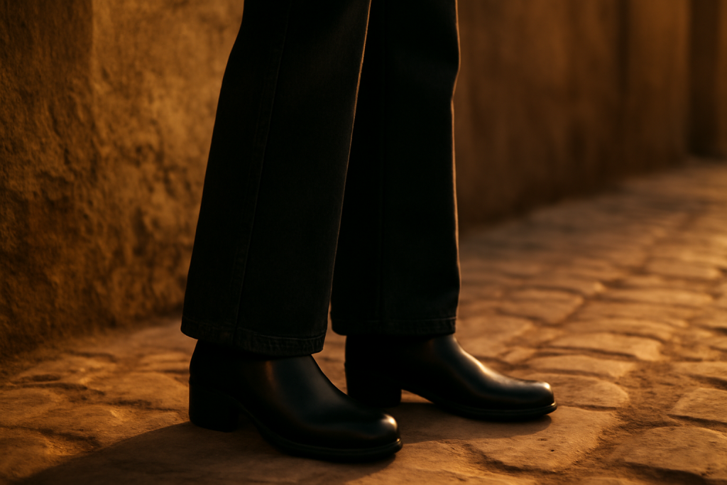 Quelles boots avec un jean noir large ?
