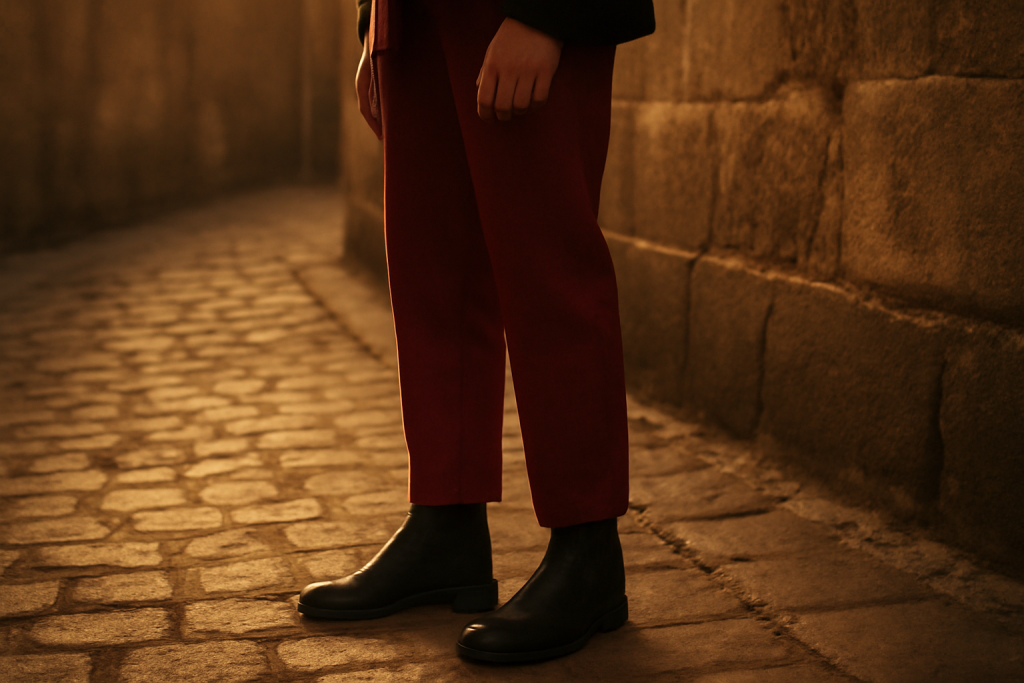 Quelles boots porter avec un pantalon rouge ?