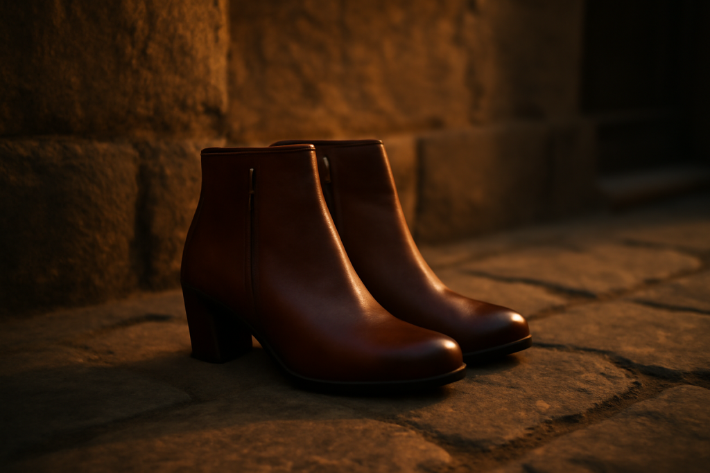 Les bottines marron avec zip sont-elles pratiques ?