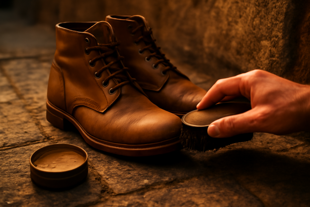 Comment nettoyer rapidement des boots en cuir clair ?