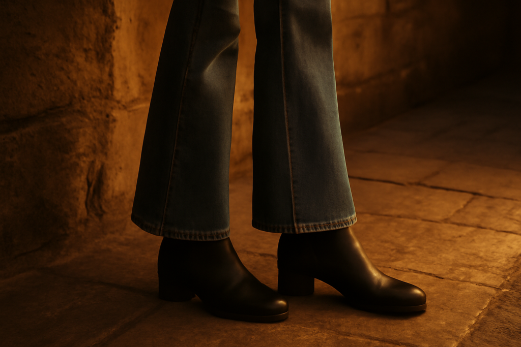 Quelles boots porter avec un jean flare femme ?