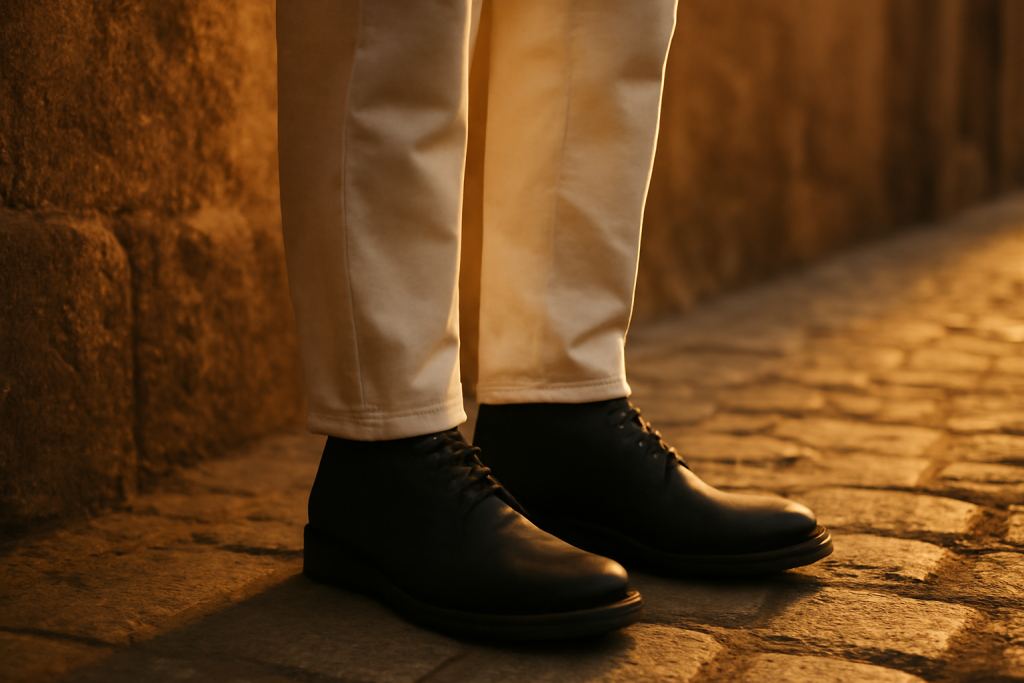 Quelles boots porter avec un pantalon blanc homme ?